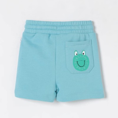 Stella Mc Cartney Baby Cotton Light Blue Shorts with Frog Stella Mc Cartney Baby Cotton Light Blue Shorts with Frog
