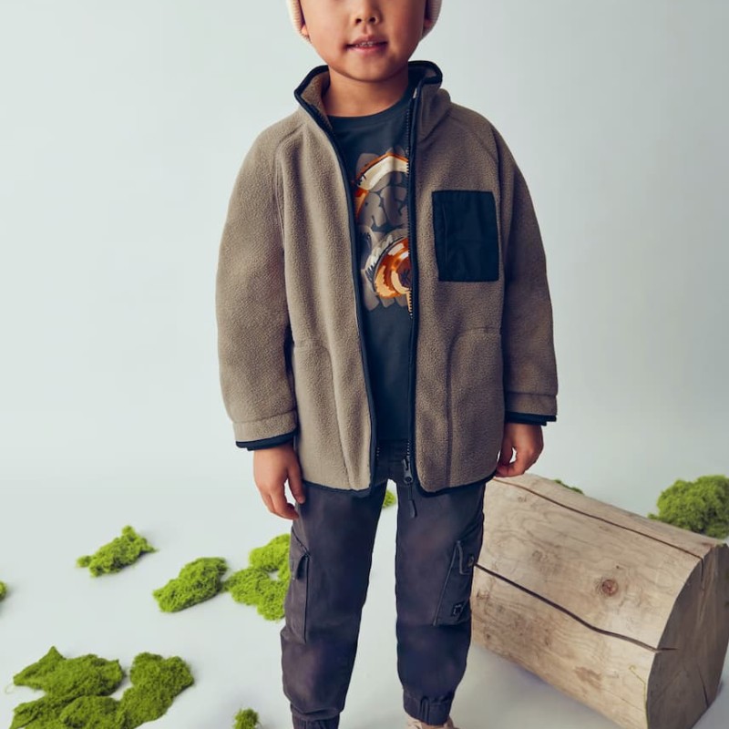 Mayoral Παιδική Αγορίστικη Γκριζοπράσινη Fleece Ζακέτα Mayoral Παιδική Αγορίστικη Γκριζοπράσινη Fleece Ζακέτα