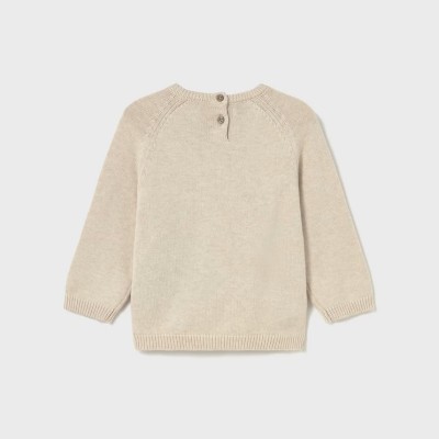 Mayoral Baby Beige Knitted Jersey Top with Horse Embroidery Mayoral Baby Beige Knitted Jersey Top with Horse Embroidery