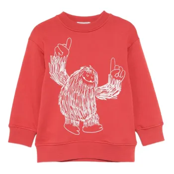 Stella Mc Cartney Red Sweatshirt With Yeti Stella Mc Cartney Red Sweatshirt With Yeti