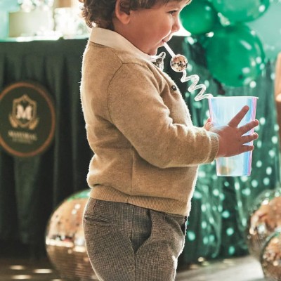 Mayoral Baby Boys’ Long Checked Black and White Pants