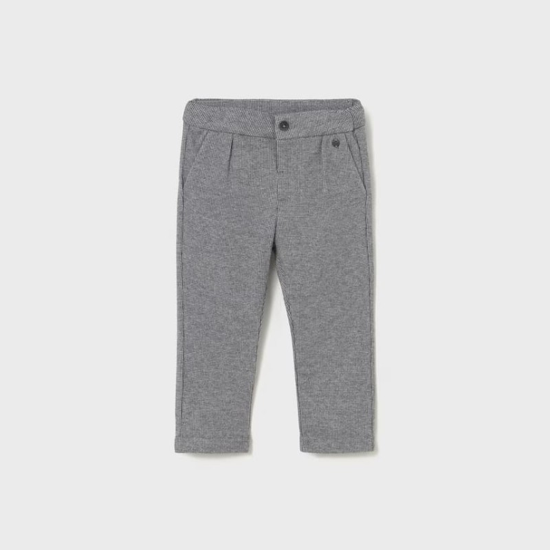Mayoral Baby Boys’ Long Checked Black and White Pants