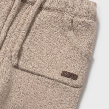 Mayoral Baby Boys’ Light Beige Knitted Trousers