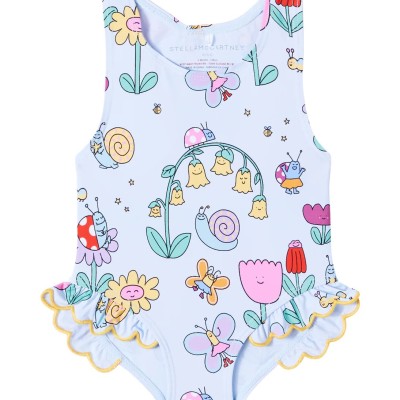 Stella McCartney Kids Baby Bug House printed swimsuit