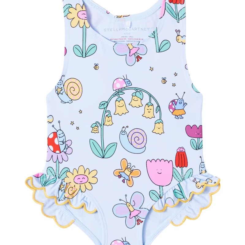 Stella McCartney Kids Baby Bug House printed swimsuit